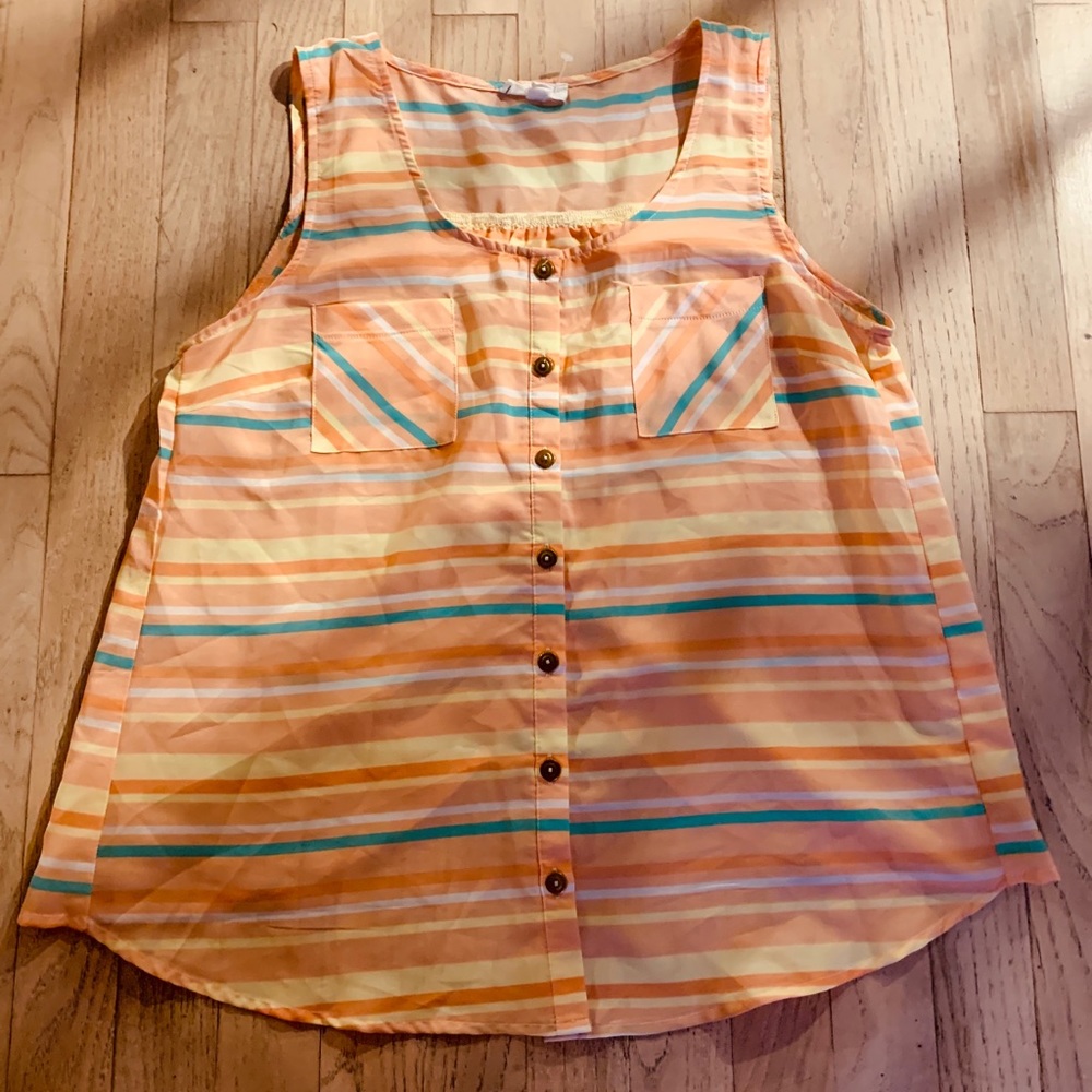 Women’s striped sleeveless blouse
